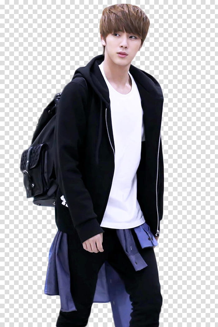 Jeon Jungkook , man in black hoodie transparent background PNG clipart