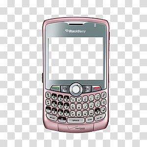 Vintage, pink BlackBerry QWERTY Verizon phone art transparent background PNG clipart