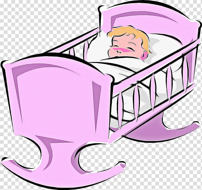 pink cartoon furniture line infant bed transparent background PNG clipart