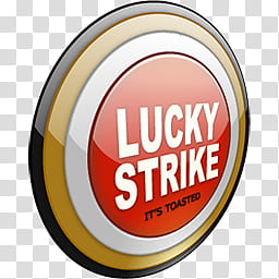 Lucky Strike Dock Icons, P Lights x transparent background PNG clipart