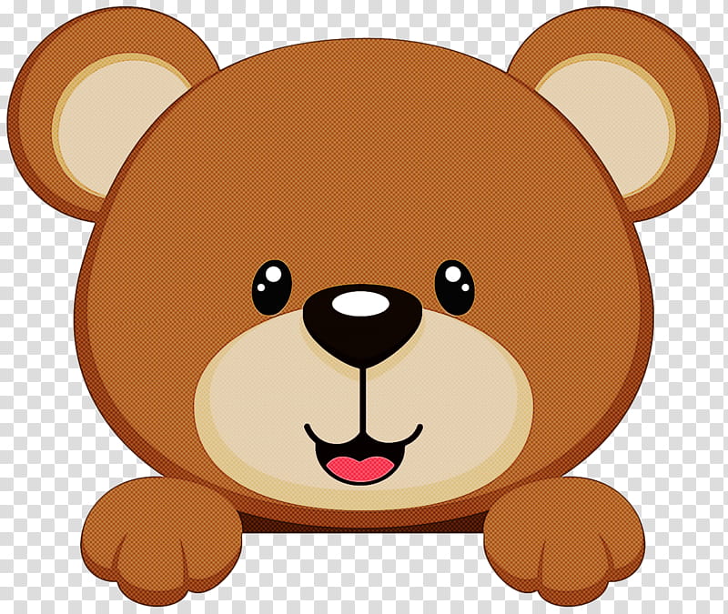 Teddy bear, Cartoon, Head, Brown Bear, Nose, Snout, Stuffed Toy, Animation transparent background PNG clipart