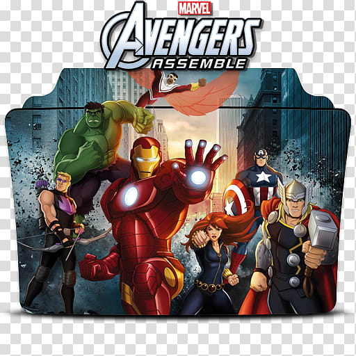 Avengers Assemble, Marvel Avengers Assemble folder icon transparent background PNG clipart