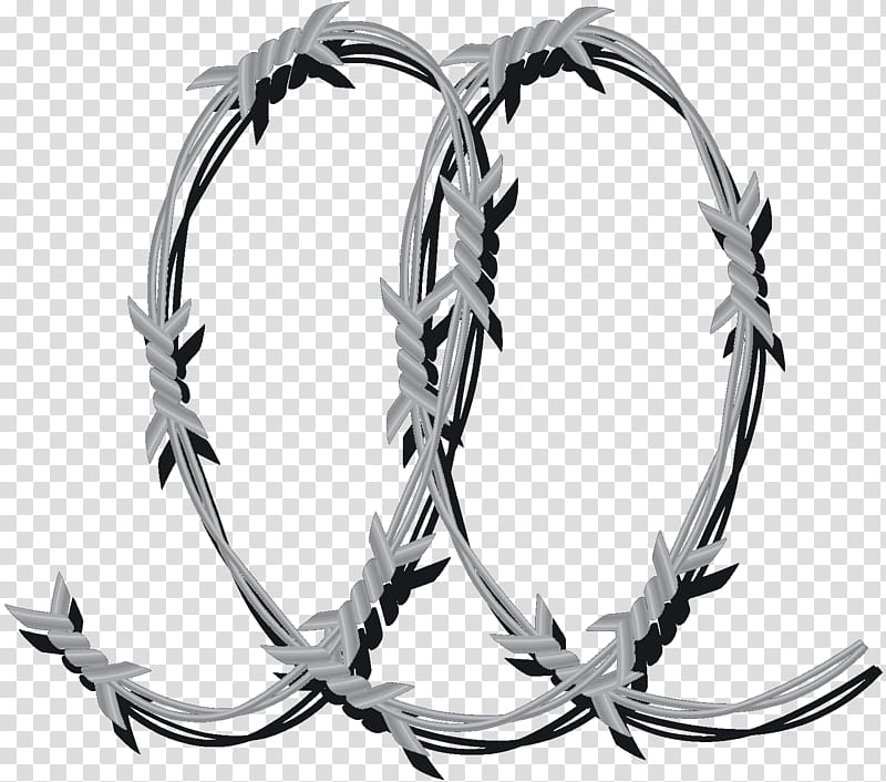 Silver, Black White M, Line, Barbed Wire, Metal transparent background PNG clipart