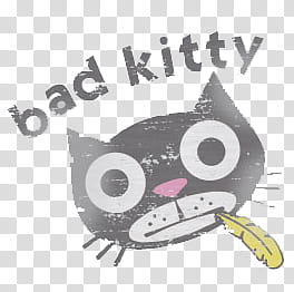 bad kitty text transparent background PNG clipart