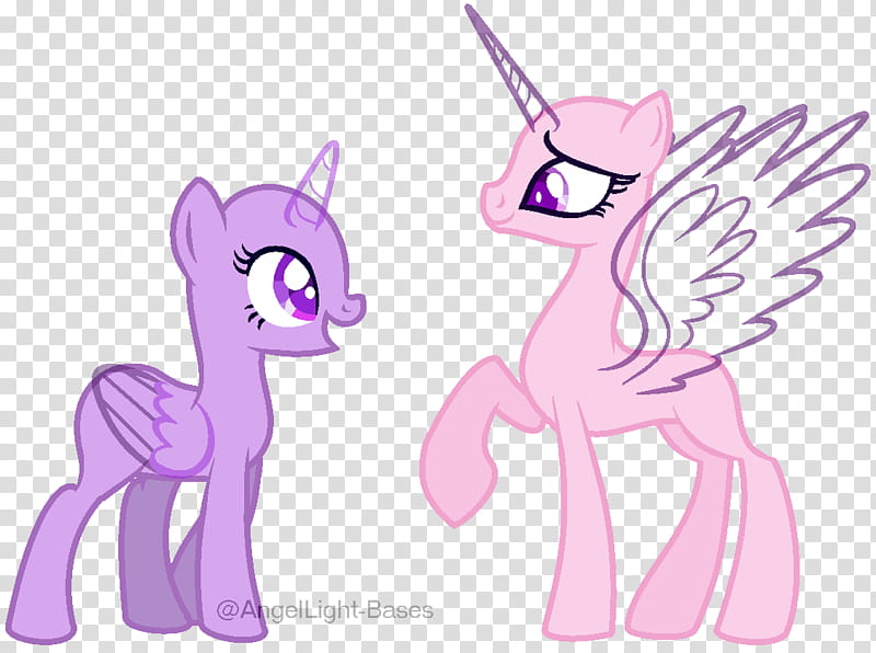 MLP FiM Base Nr , two purple and pink my little pony illustration transparent background PNG clipart