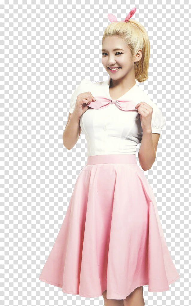 Girls Generationg, woman in pink pleated skirt transparent background PNG clipart