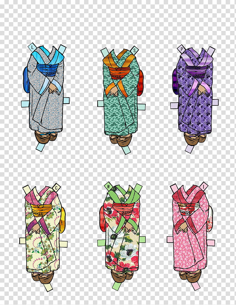 Pink, Paper, Paper Doll, Clothing, Textile, Paper Toys, Book, Kimono transparent background PNG clipart