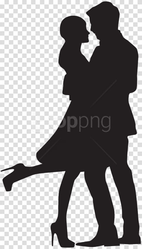 Love Couple Heart, Silhouette, Romance, Dance, Blackandwhite, Tango, Gesture transparent background PNG clipart
