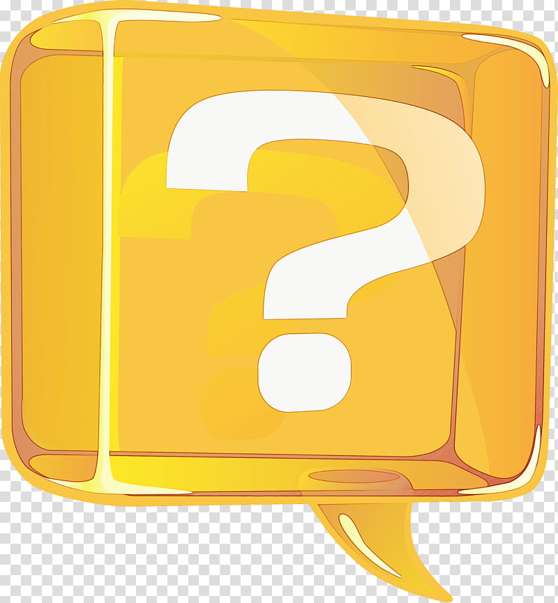 yellow font icon, Question Mark, Watercolor, Paint, Wet Ink transparent background PNG clipart