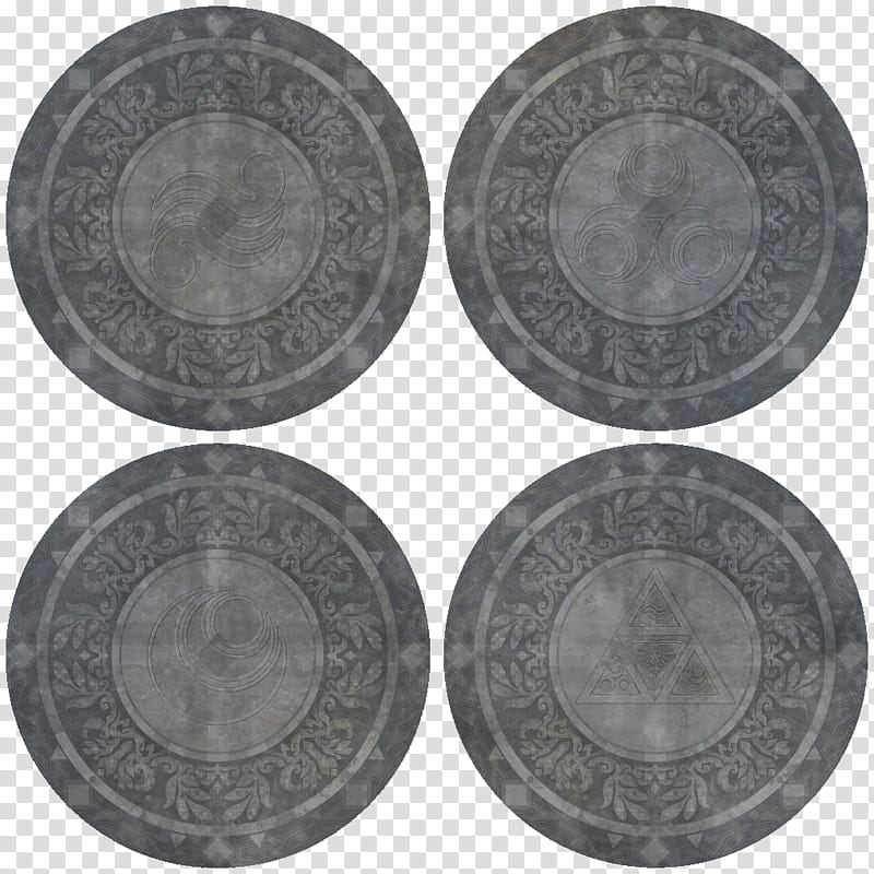 Temple of Time Past BotW for XNALara, four black circles transparent background PNG clipart