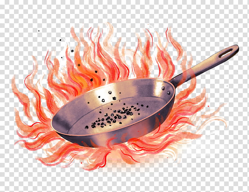 Cartoon Fire, Frying Pan, Pasta, Cooking, Pan Frying, Cacio E Pepe, Chef, Cavatelli transparent background PNG clipart