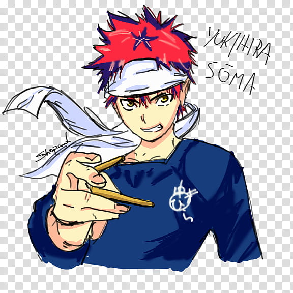 Yukihira Soma from Shokugeki no Soma transparent background PNG clipart