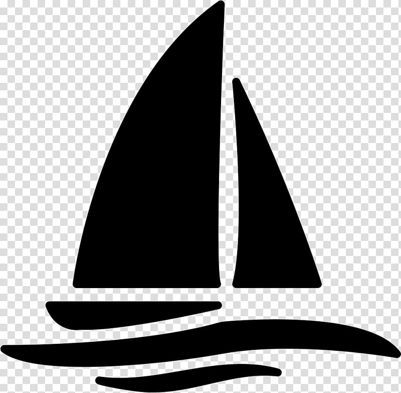 Boat, Sailing Ship, Sailboat, Watercraft, Blackandwhite, Logo, Vehicle, Cone transparent background PNG clipart