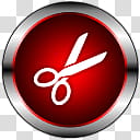 PrimaryCons Red, scissor icon transparent background PNG clipart