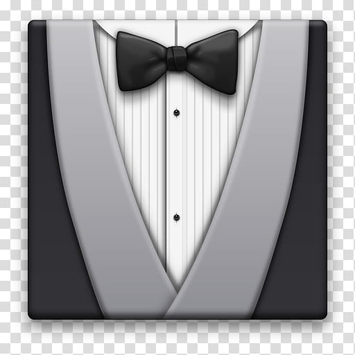 iLeopard Icon E, Assistant, gray and black tuxedo illustration transparent background PNG clipart
