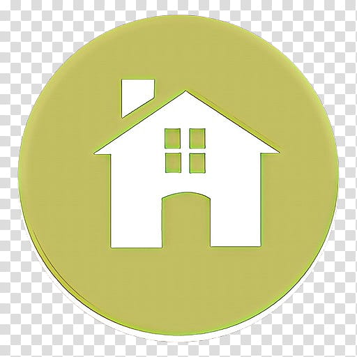 green yellow circle plate house, Cartoon, Logo, Real Estate, Tableware, Oval transparent background PNG clipart