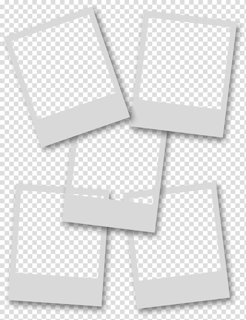 Polaroid, five white frames transparent background PNG clipart