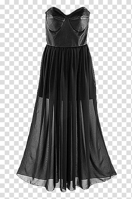 dresses , women's black sweetheart gown transparent background PNG clipart