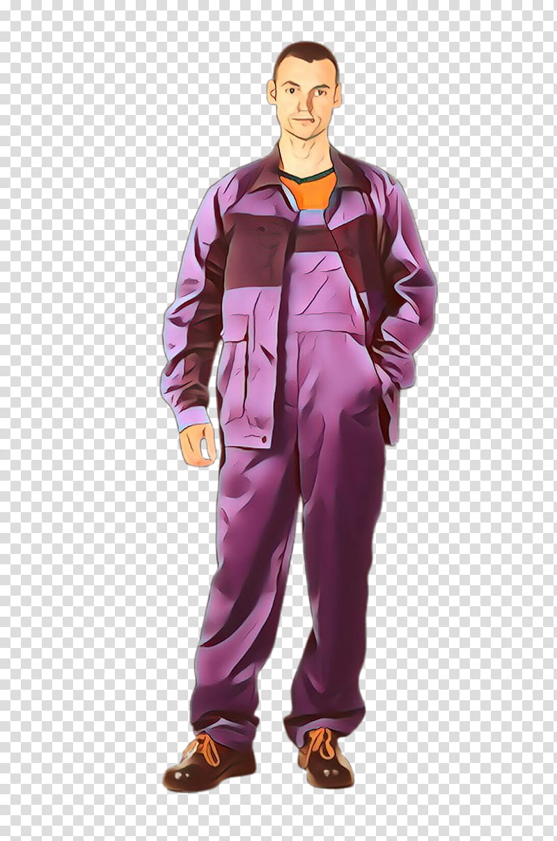 clothing purple outerwear workwear rain pants, Overall, Costume, Suit, Magenta, Rain Suit transparent background PNG clipart