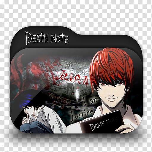 Deathnote Anime Folder Icon, Death Note folder illustration transparent background PNG clipart