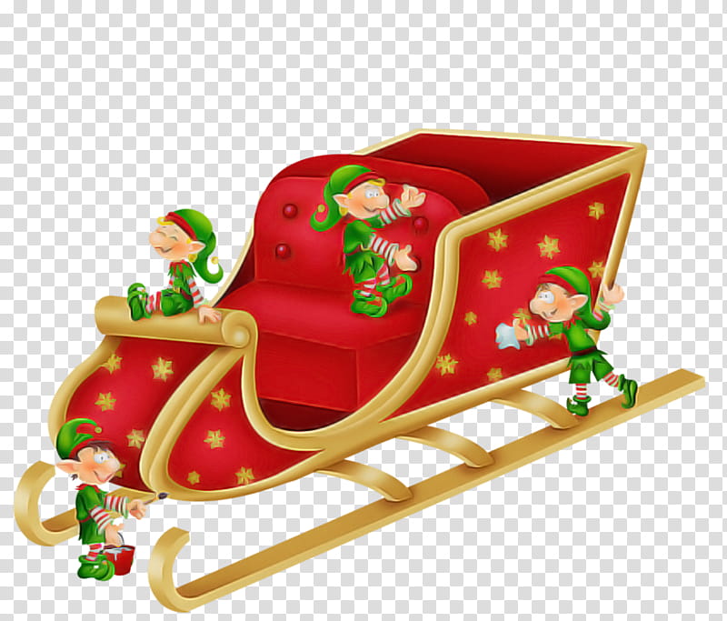 Santa claus, Sled, Vehicle, Christmas Decoration transparent background PNG clipart