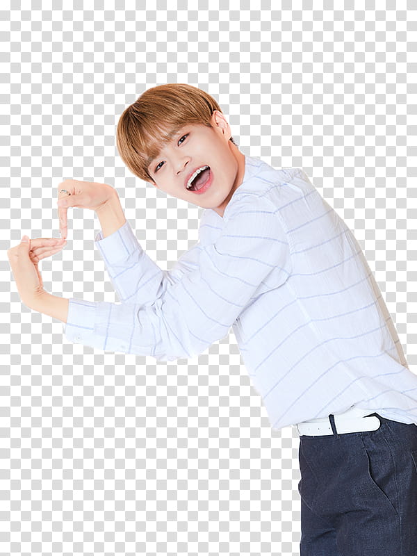 WANNA ONE S , man make heart hand sign transparent background PNG clipart