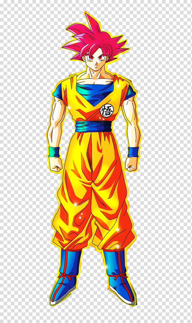 Goku Super Saiyan God DBZ  transparent background PNG clipart