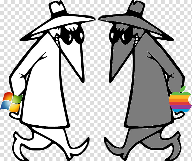 Spy Vs Spy Black And White, Mad, Comics, Espionage, Magazine, Cartoon, Cartoonist, Caricature, Black And White
, Line transparent background PNG clipart