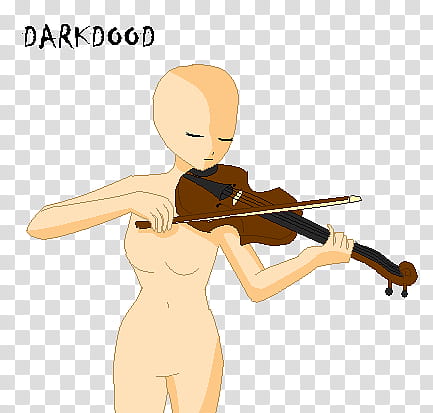 Violin base, Darkdood playing violin art transparent background PNG clipart