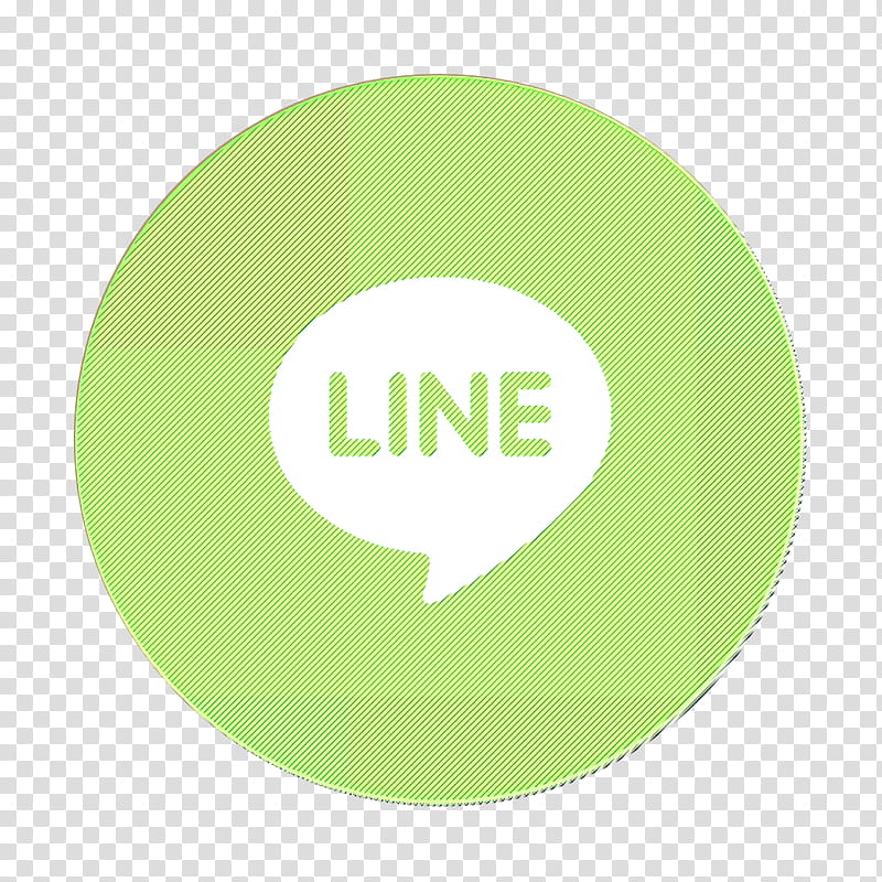 line icon messenger icon social icon, Green, Yellow, Text, Circle, Logo, Leaf, Label transparent background PNG clipart