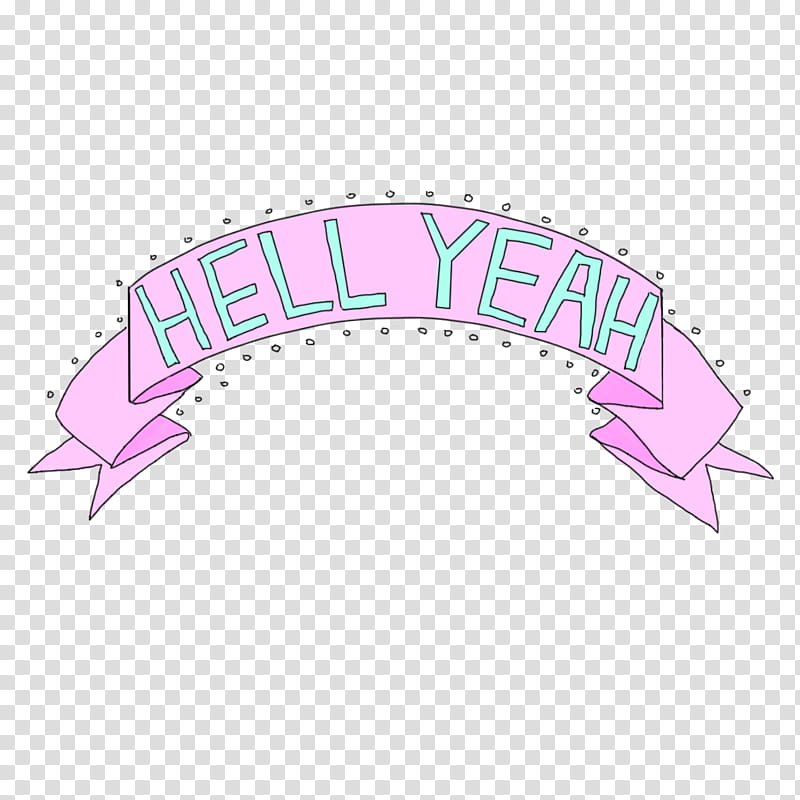 hell yeah printed ribbon illustration transparent background PNG clipart