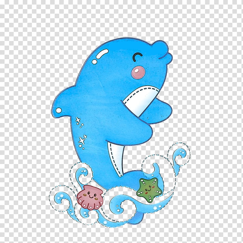 blue aqua turquoise animal figure dolphin transparent background PNG clipart