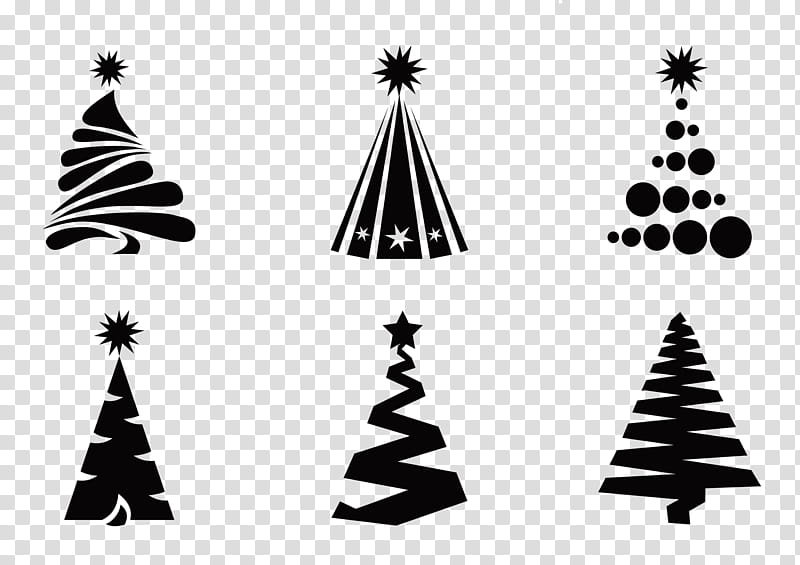 Christmas Black And White, Christmas Tree, Christmas Day, Christmas Greenery, Silhouette, Christmas Decoration, Christmas Lights, Black And White transparent background PNG clipart