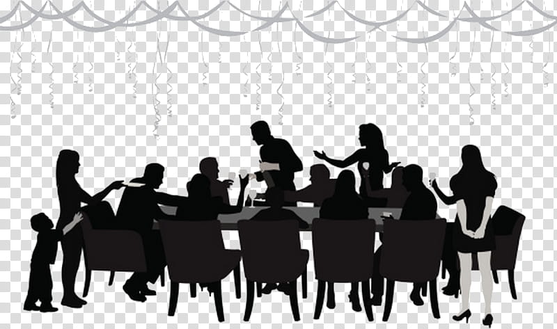 s, Dinner, Silhouette, Drawing, Social Group, Black And White
, Communication, Team transparent background PNG clipart