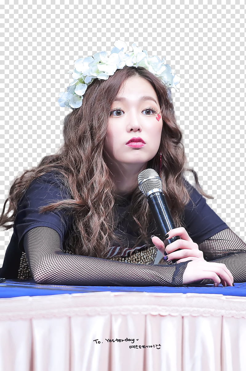 Render  HQ CLC Yeeun, woman holding microphone transparent background PNG clipart