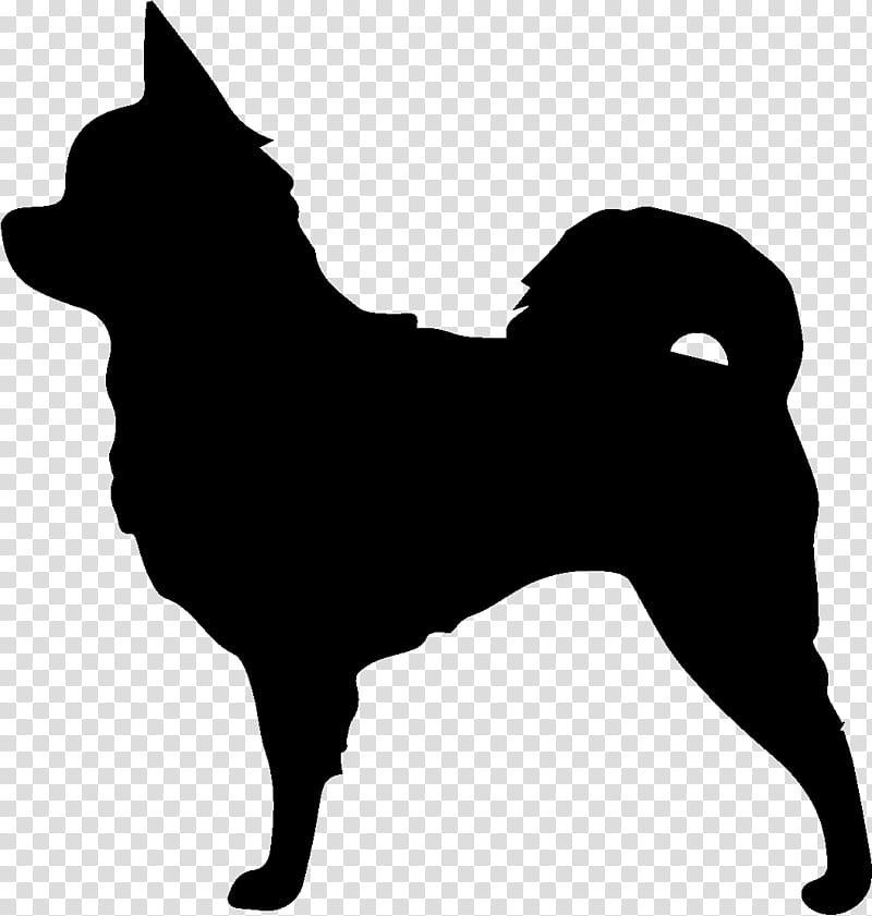 Long-haired Chihuahua Papillon dog Pomeranian Silhouette, Longhaired Chihuahua, 