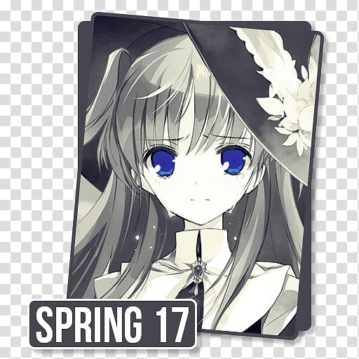 Anime Icon , Spring  F, female anime character folder icon transparent background PNG clipart
