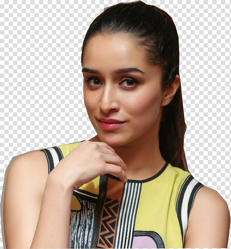 Shraddha Kapoor, woman black haired wearing sleeveless top transparent background PNG clipart