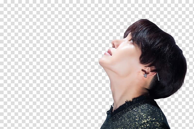 Hoseok BTS, man in black shirt transparent background PNG clipart