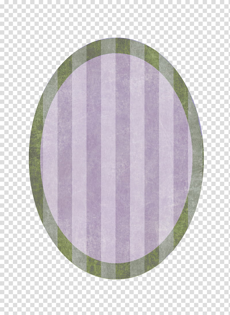 Oval Striped Frame, oval green and purple striped board transparent background PNG clipart