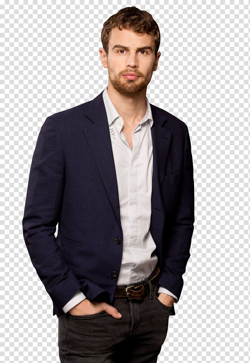 THEO JAMES, man wearing blue suit standing transparent background PNG clipart