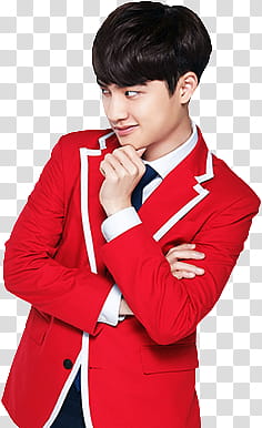EXO KFC CHINA, man smiling while looking sideways transparent background PNG clipart
