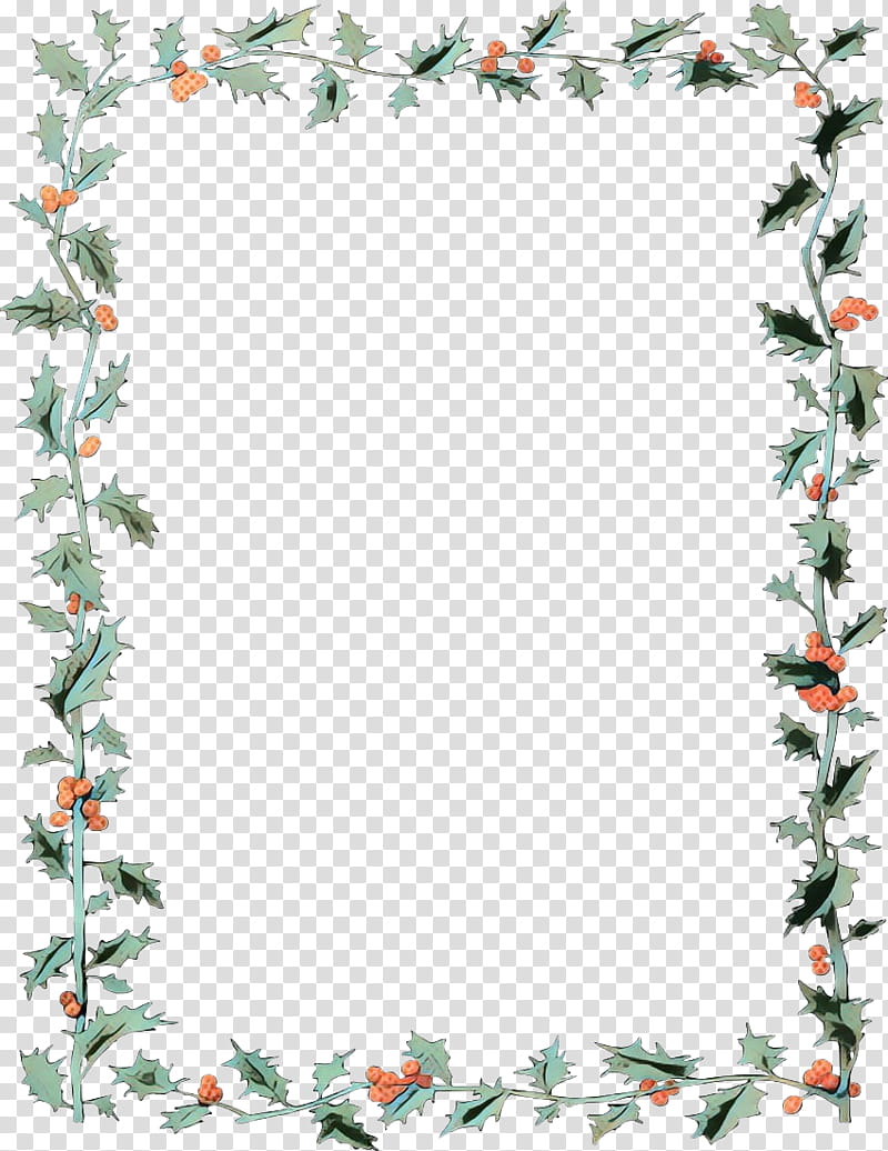 Vintage Retro Frame, Pop Art, Common Holly, BORDERS AND FRAMES, Christmas Day, Mistletoe, Santa Claus, Plant transparent background PNG clipart