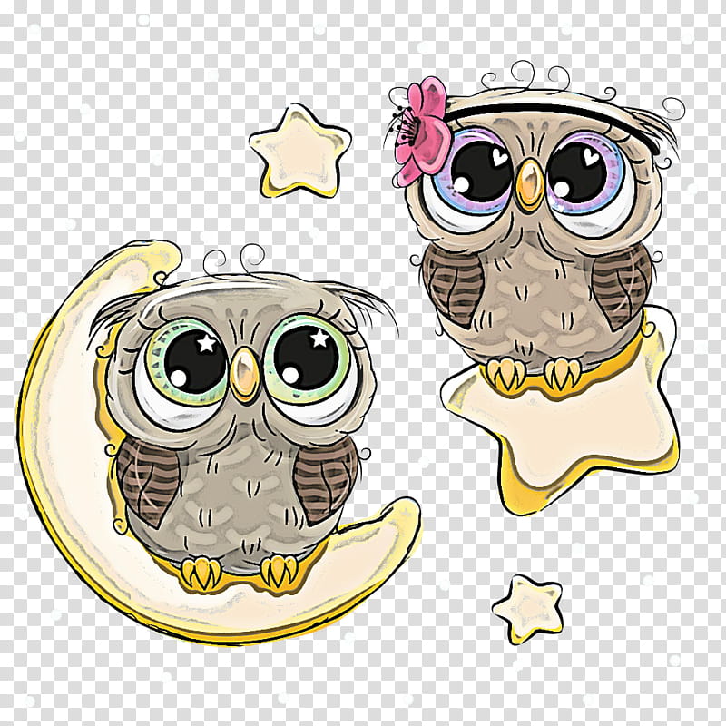 Glasses, Cartoon Owl, Cute Owl, Yellow, Bird Of Prey transparent background PNG clipart