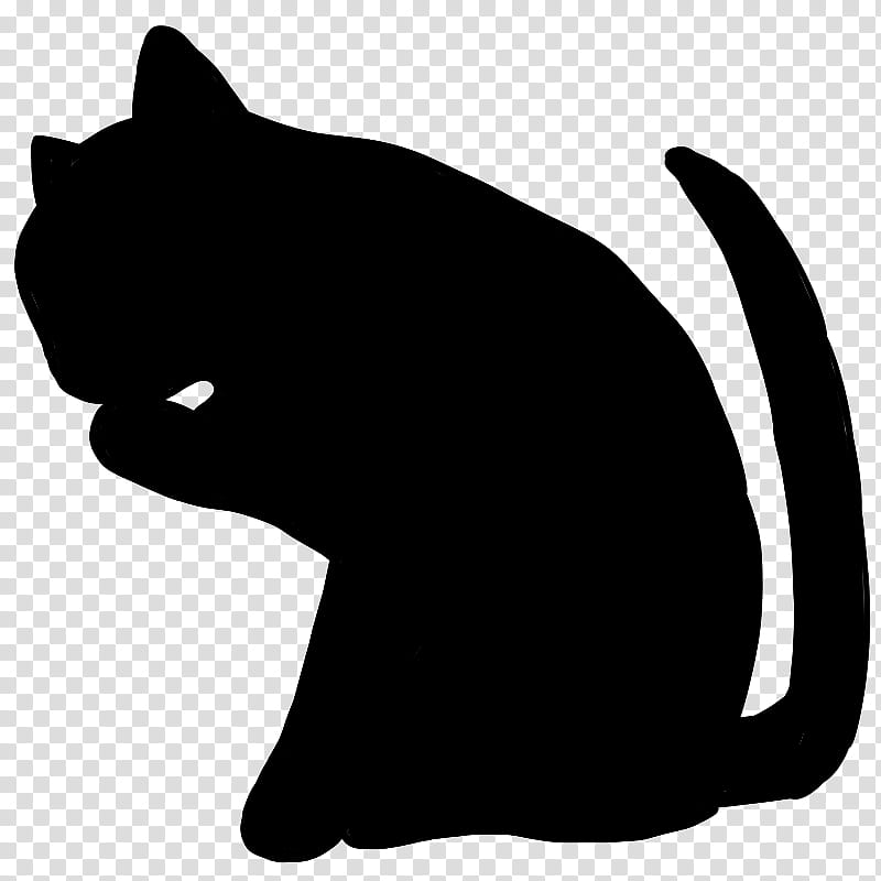 black-and-white cat small to medium-sized cats black cat whiskers, Blackandwhite, Small To Mediumsized Cats, Tail, Silhouette, Snout transparent background PNG clipart