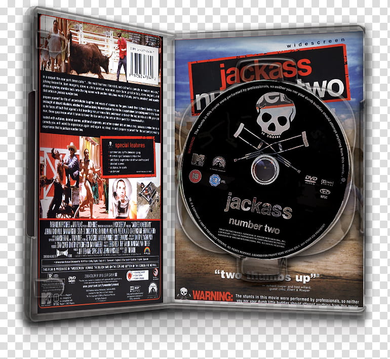 DvD Case Icon Special , Jackass Number Two DvD Case Open transparent background PNG clipart