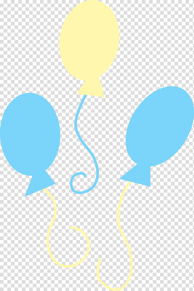 Pinkie Pie Cutie Mark, blue and yellow balloons transparent background PNG clipart