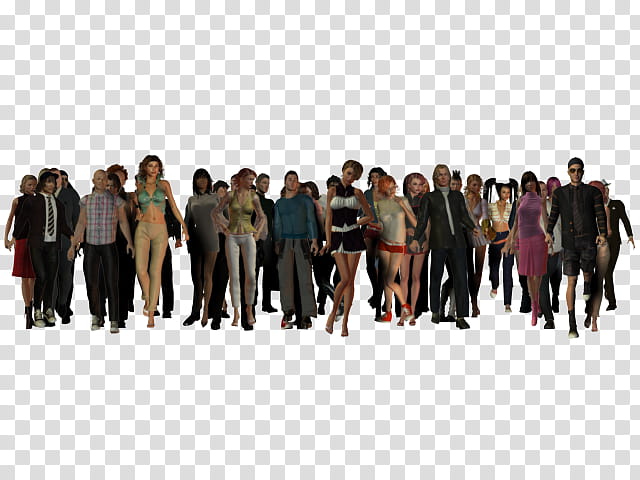 Does you needs a crowd, The Sims illustration transparent background PNG clipart