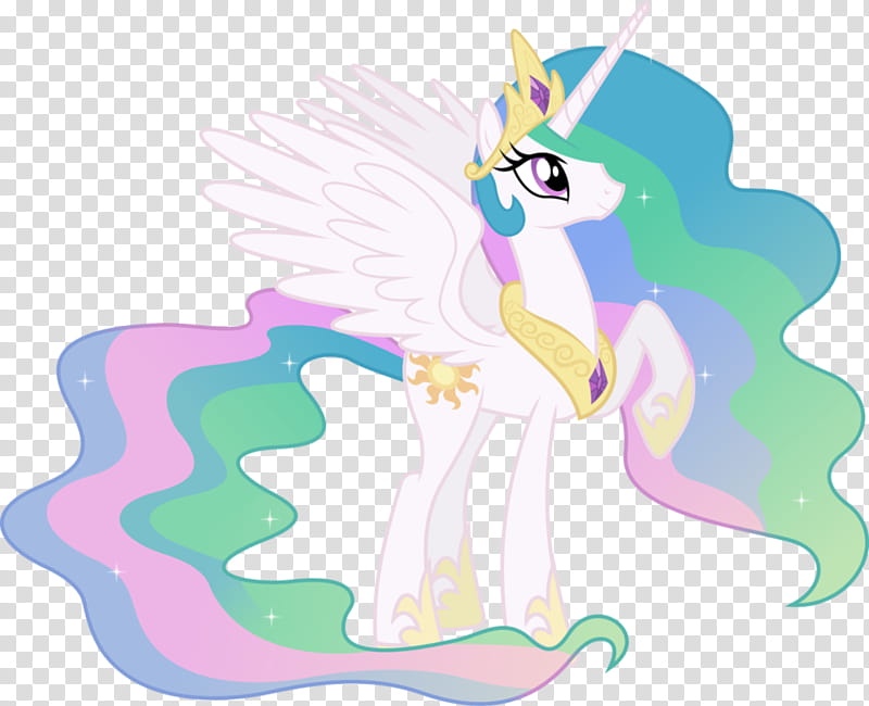 Happy Princess Celestia (), multicolored My Little Pony unicorn character transparent background PNG clipart