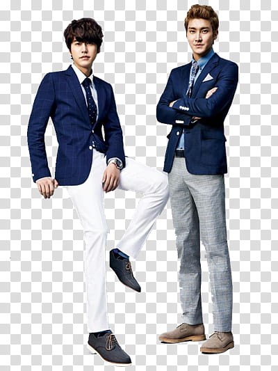 Kyuhyun and Siwon SuJu SPAO  render transparent background PNG clipart
